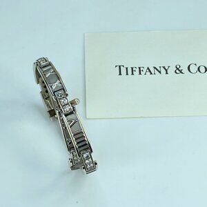 Tiffany & Co. 18K 1995 Atlas 1.08ct F/VVS round brilliant diamond bracelet JR223